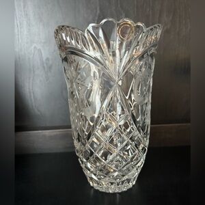Vintage Fifth Avenue Portico 24% Lead Crystal glass Hurricane Candle Lamp Vase